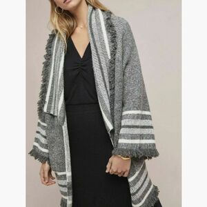 Anthropologie Saturday Sunday Portland Kimono Fringe Open Cardigan Sweater O/S